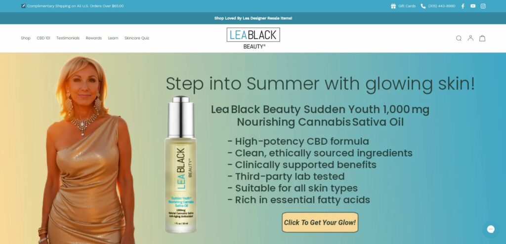 The Lea Black beauty homepage