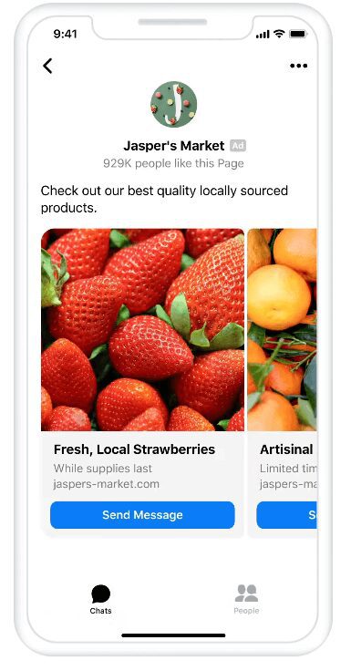 Messenger ad for Jasper’s Market