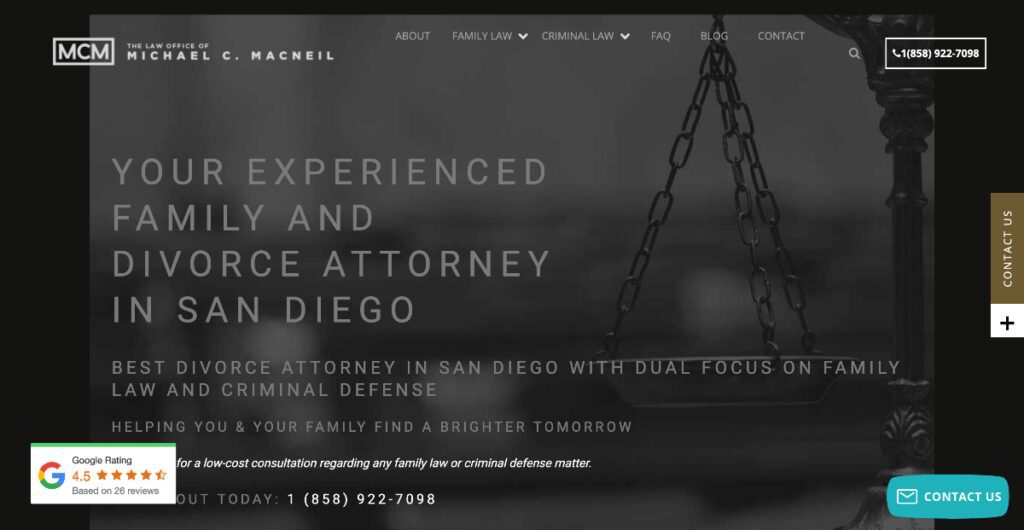 Michael MacNeil homepage screenshot