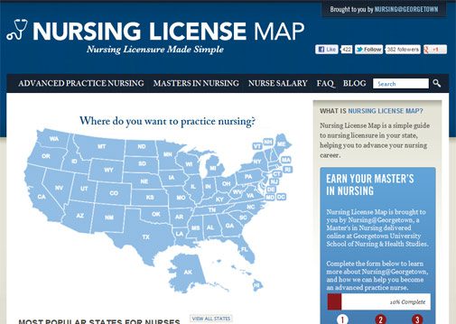 Nursing License Map