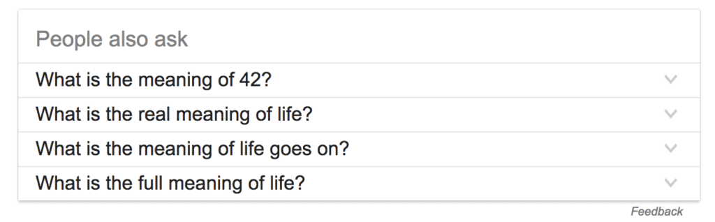 People Also Ask card