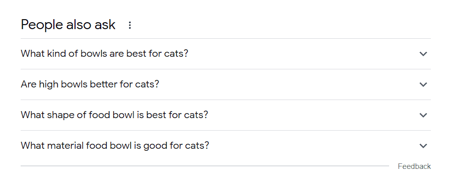 A screenshot of the ‘People also ask’ section on Google