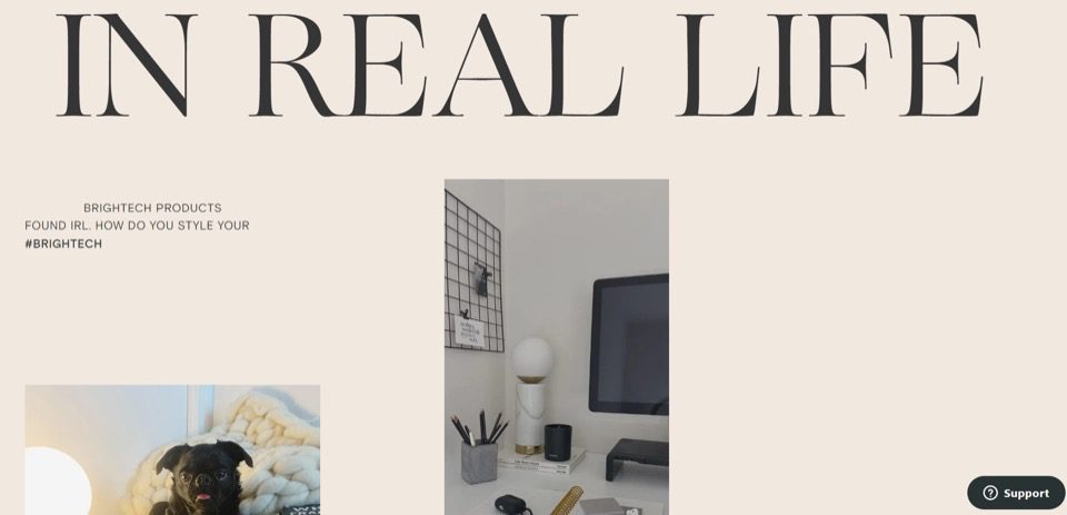 a product images section on a Shopify store