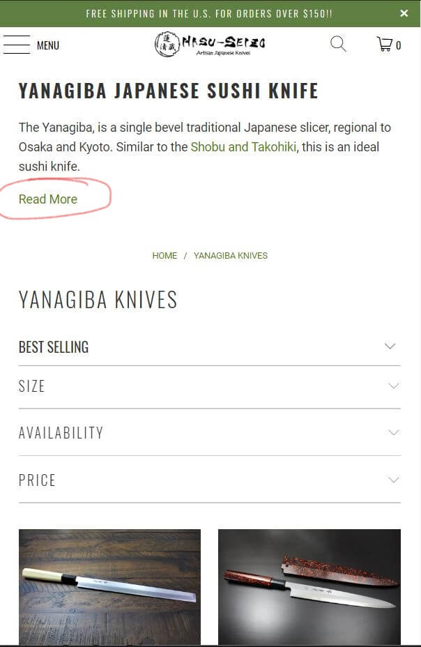 Hasu-seizo mobile-optimized store on Shopify