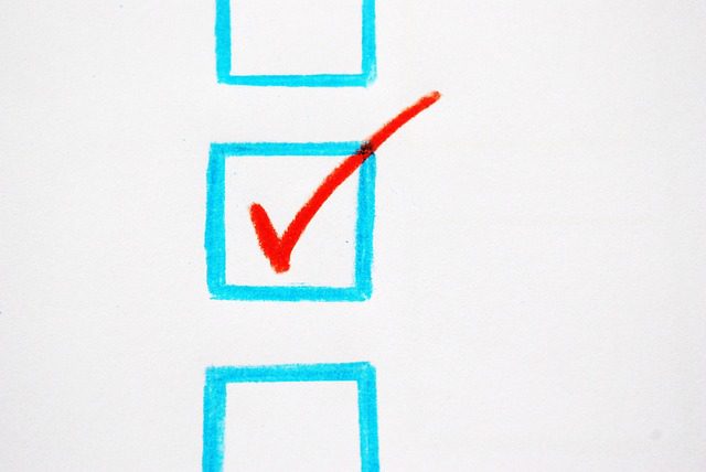 a red check marking a blue checkbox