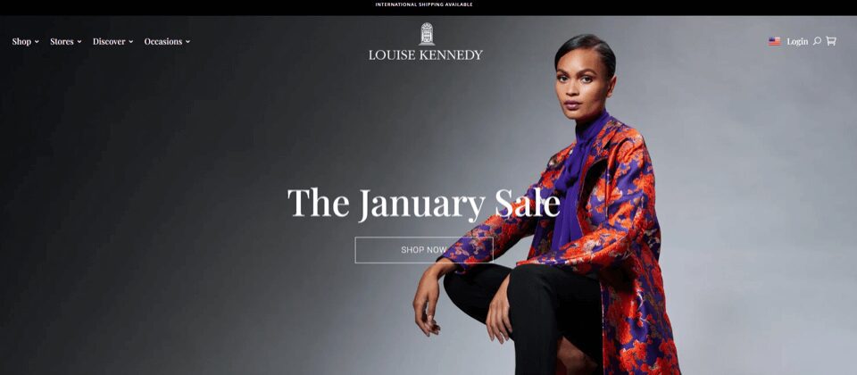 an apparel storefront built with a headless CMS platform