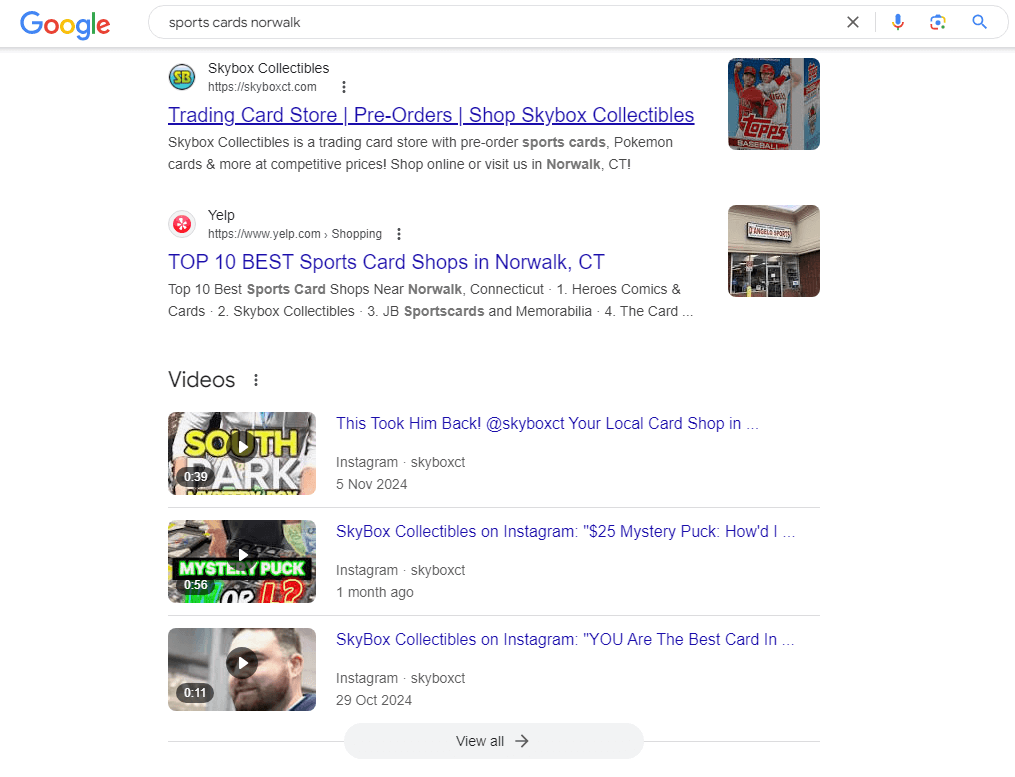 Search results for sports cards in Norwalk