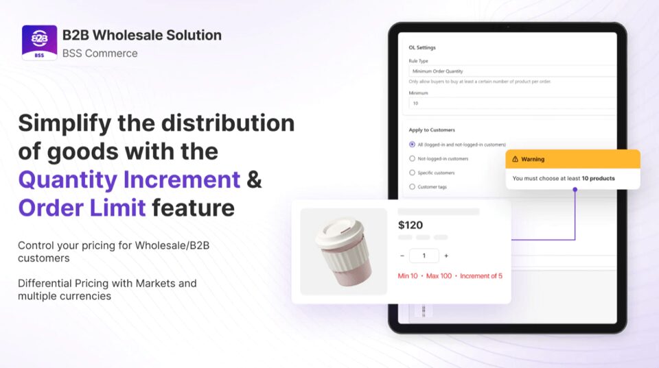 a Shopify B2B app for wholesaling
