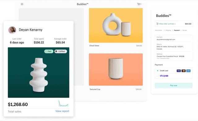 Screenshot of a Shopify store