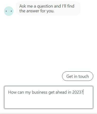 a smart chatbot on an ecommerce site