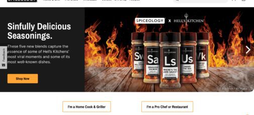 Spiceology homepage screenshot