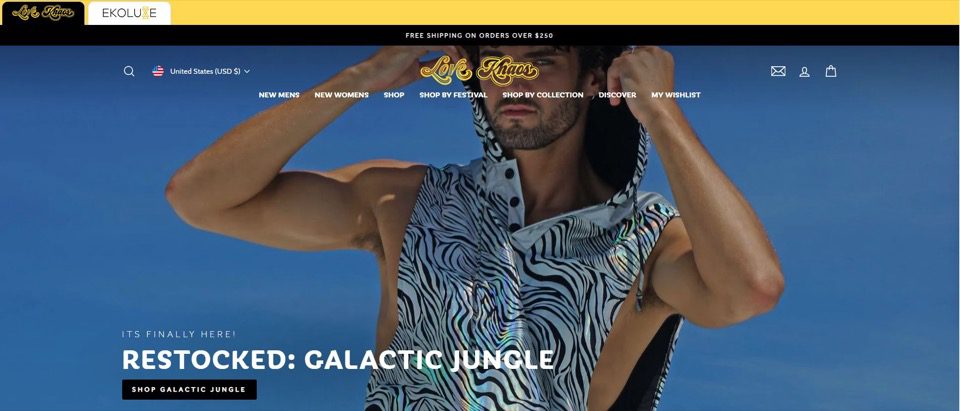 A screenshot of the Love Khaos homepage