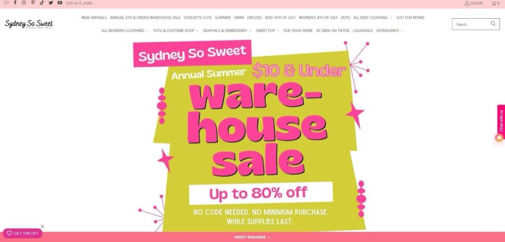 The Sydney So Sweet homepage