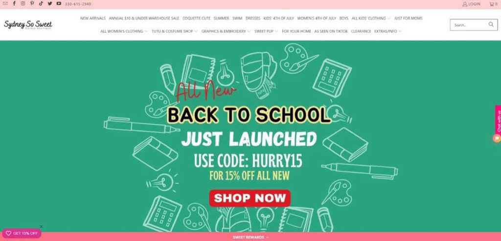 The Sydney So Sweet homepage