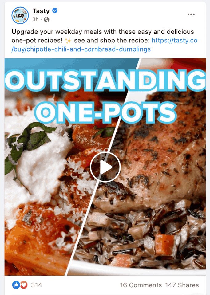 Example of brand reach in social media marketing