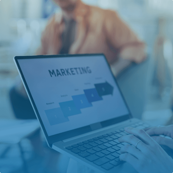 Klaviyo-Powered Marketing Strategy – A marketing professional working on a laptop displaying a strategy roadmap, highlighting how agencies leverage Klaviyo to enhance customer retention and engagement.