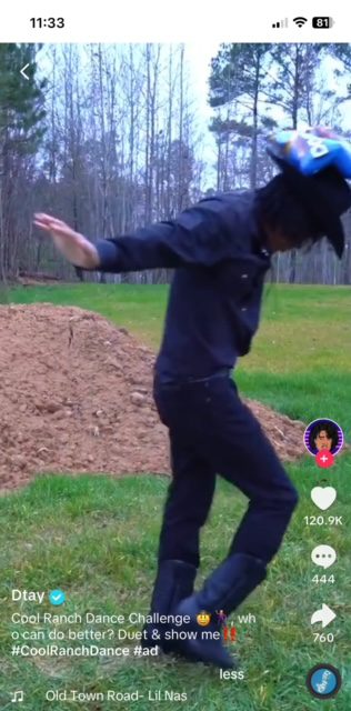a TikTok dance video challenge