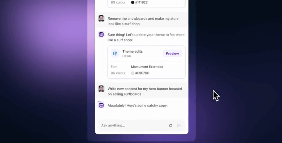 User asking Sidekick to write new content for their hero banner.
