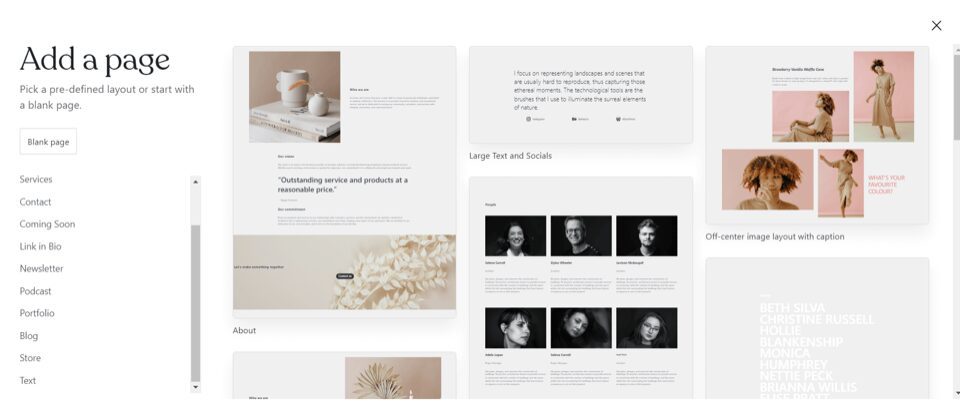 WordPress’ add a page section